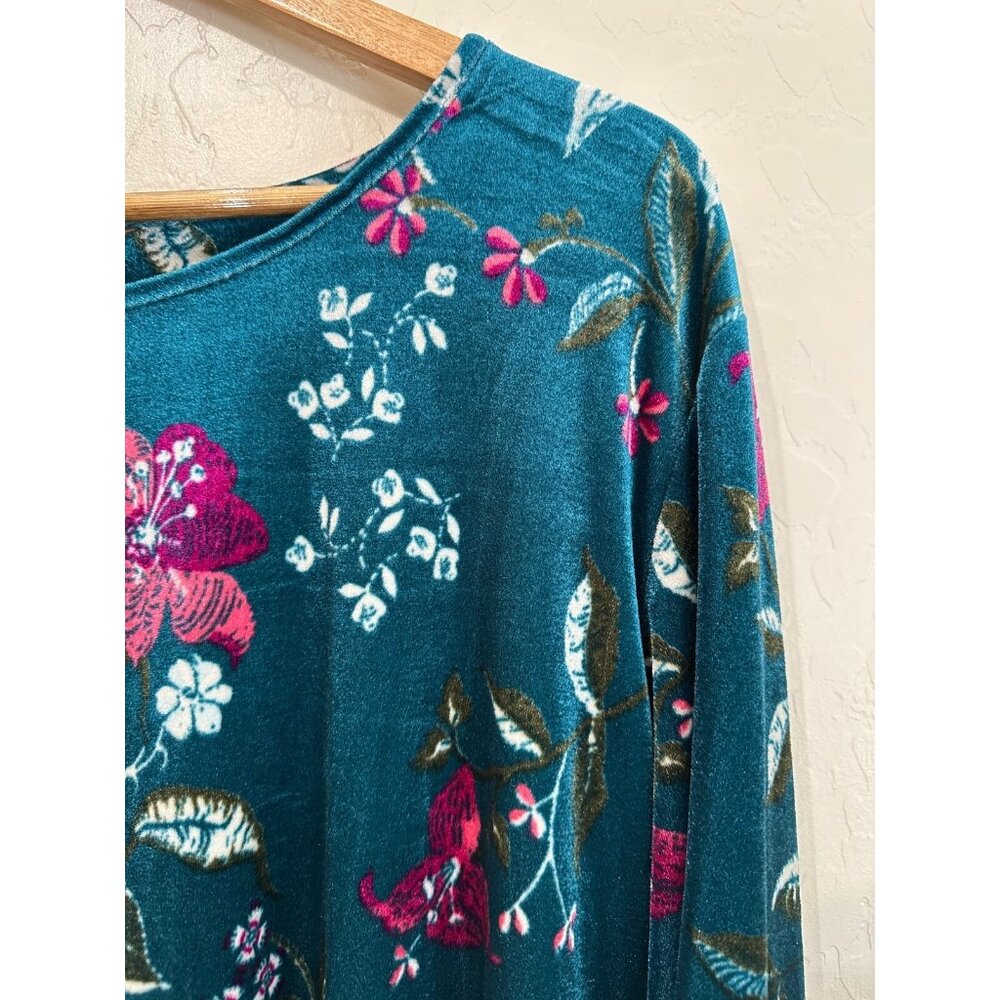 White Stag Womans Velvet Floral Top Sz 16/18 Fairygrunge 90s Boho Western Office - Picture 10 of 10